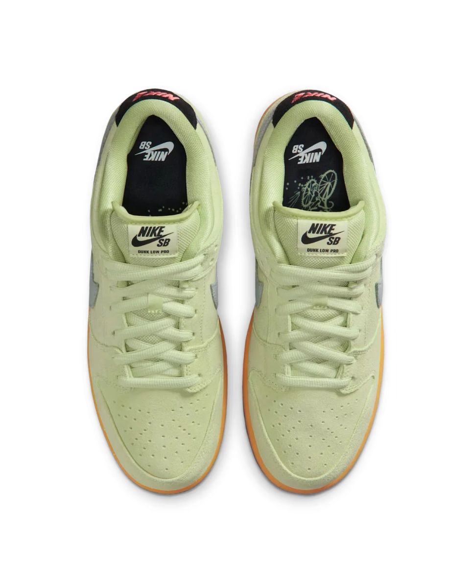 Nike SB Dunk Low Pro Verdugo Mountain in Light Liquid Lime/Wolf Grey - Black - Goodnews Skateshop