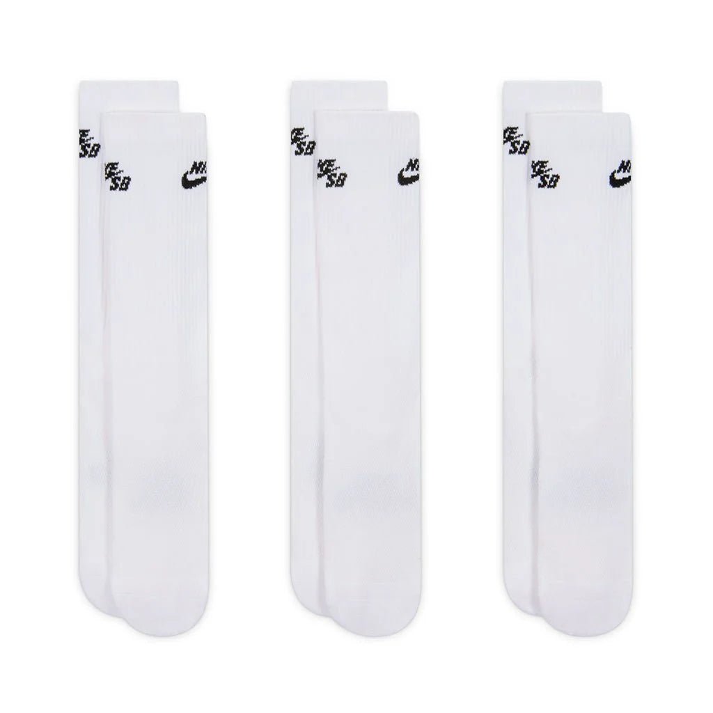 Nike SB Everyday Elevated Sock 3 Pack in White - Goodnews Skateshop