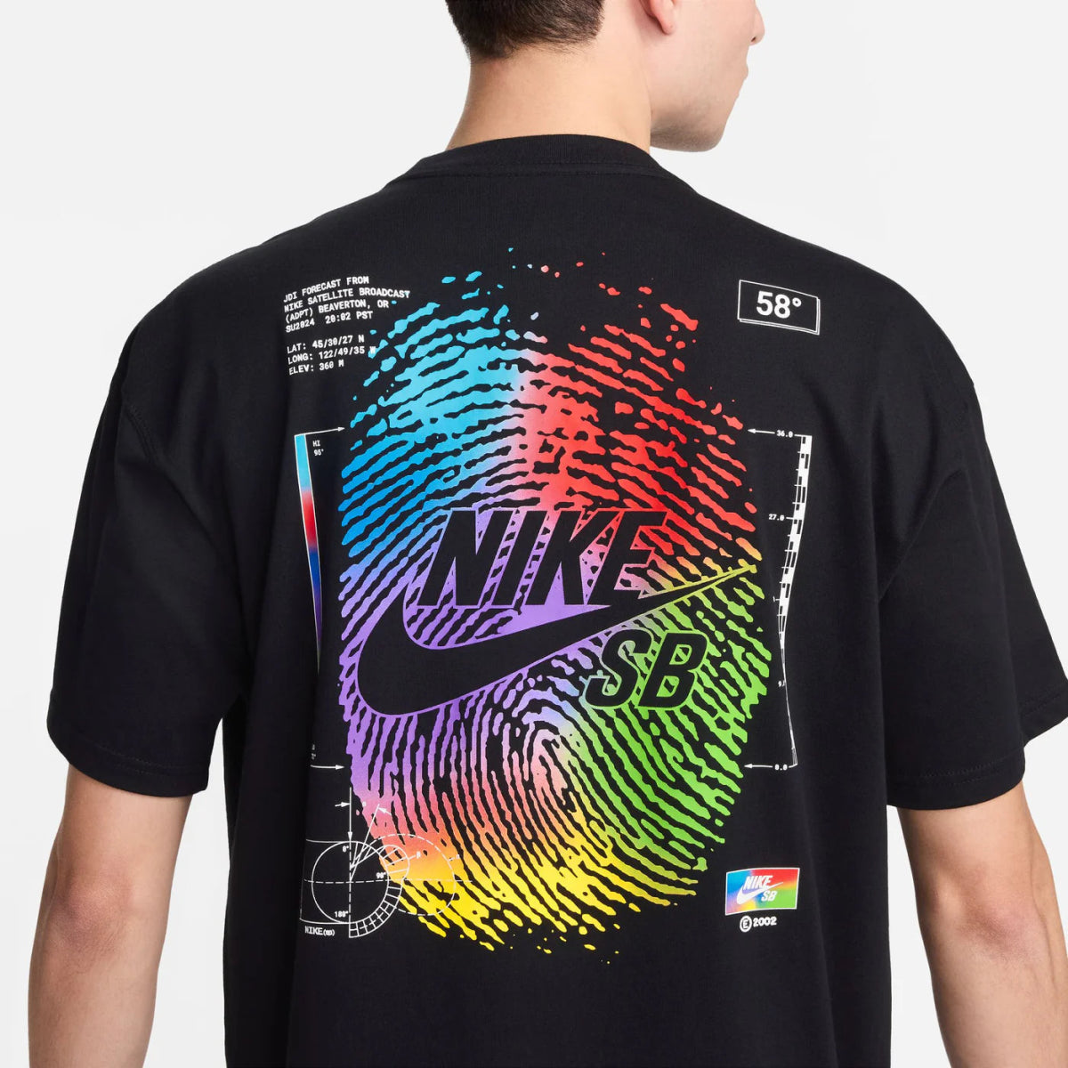 Nike SB Fingerprint Skate T-Shirt in Black - Goodnews Skateshop