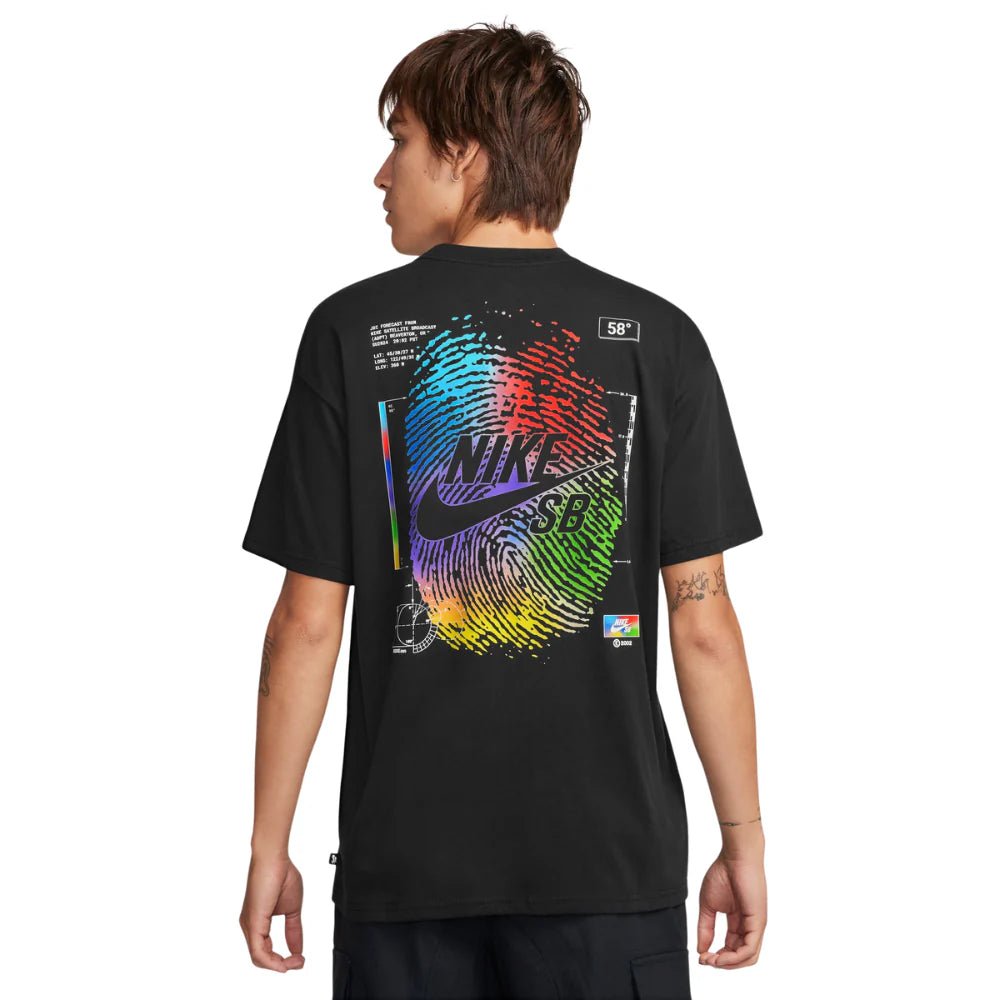 Nike SB Fingerprint Skate T-Shirt in Black - Goodnews Skateshop