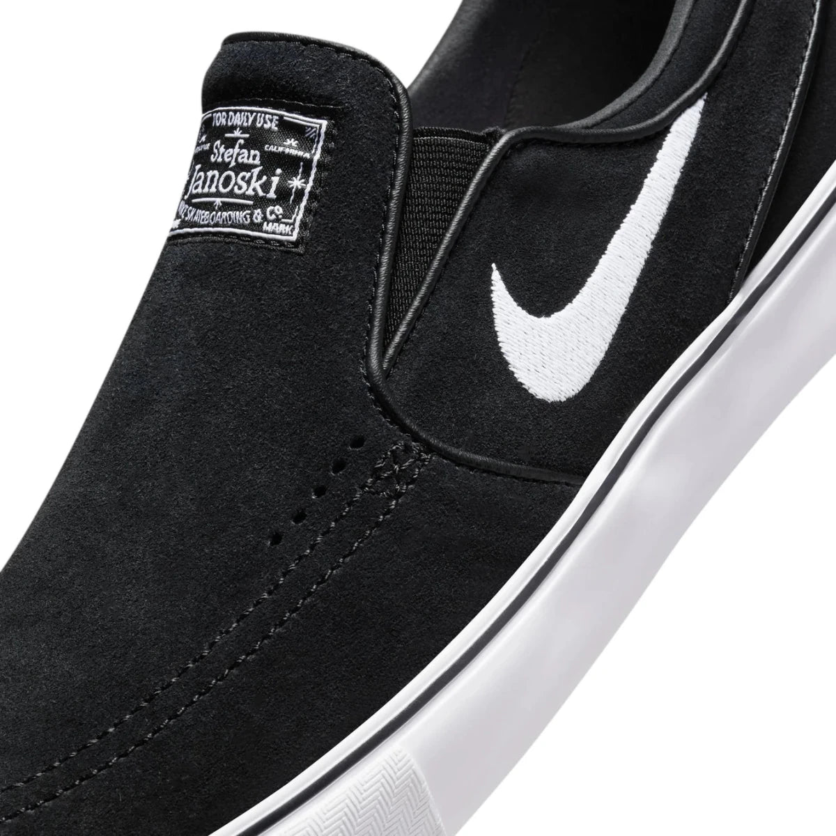 Nike SB Janoski+ Slip in Black/White - Black - Black - Goodnews Skateshop