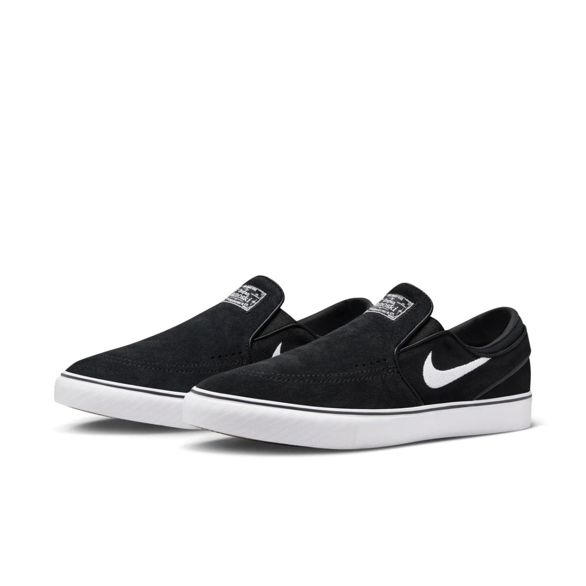 Nike SB Janoski+ Slip in Black/White-Black-Black - Goodnews Skateshop