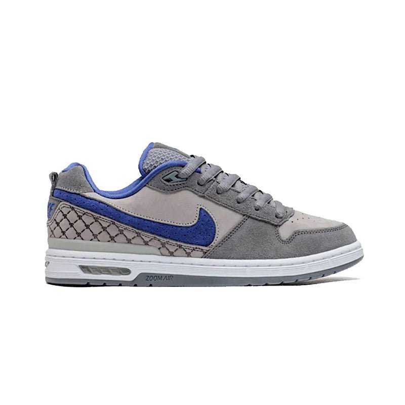Nike SB Paul Rodriguez Zoom Air Low in Flint Grey/Deep Royal Blue-Flint Grey - Goodnews Skateshop