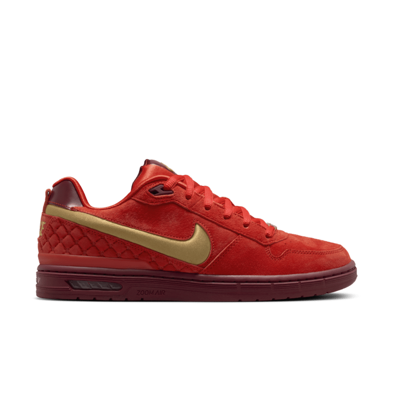 Nike SB Paul Rodriguez Zoom Air Low in Habanero Red/Club Gold - Team Red *PLEASE READ BELOW - Goodnews Skateshop