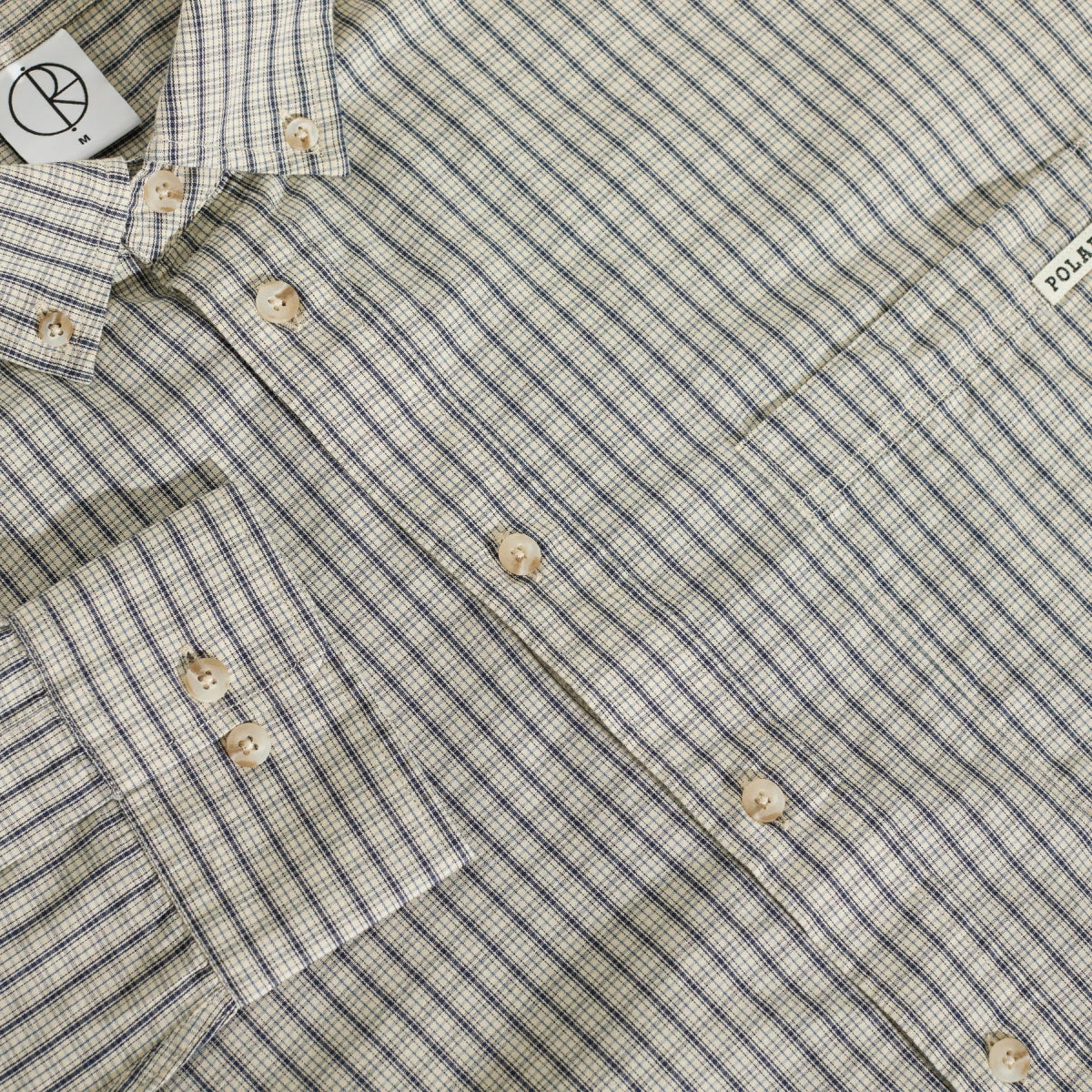 Polar Ben Longsleeve Shirt in Ivory Check - Goodnews Skateshop