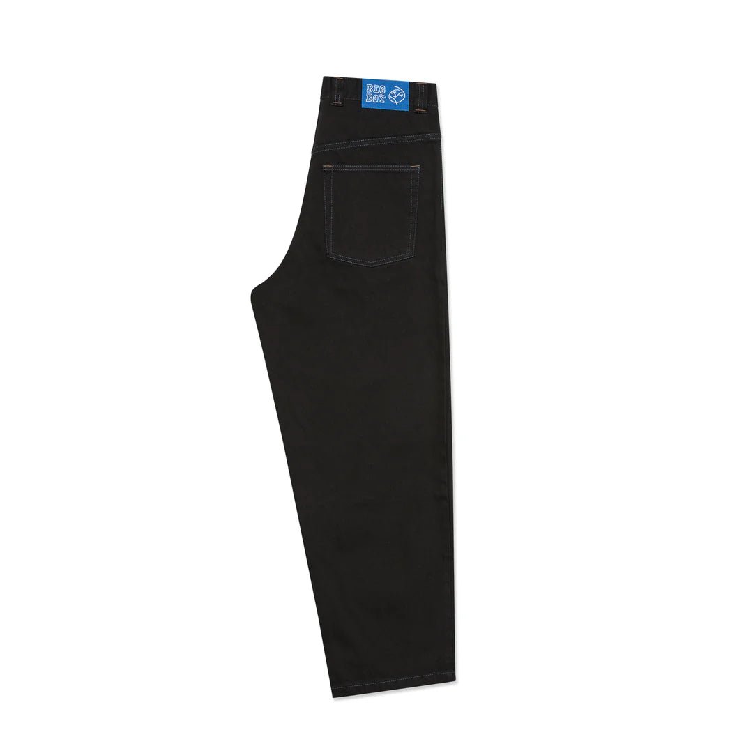 Polar Big Boy Jeans in Black/Blue Stitching - Goodnews Skateshop