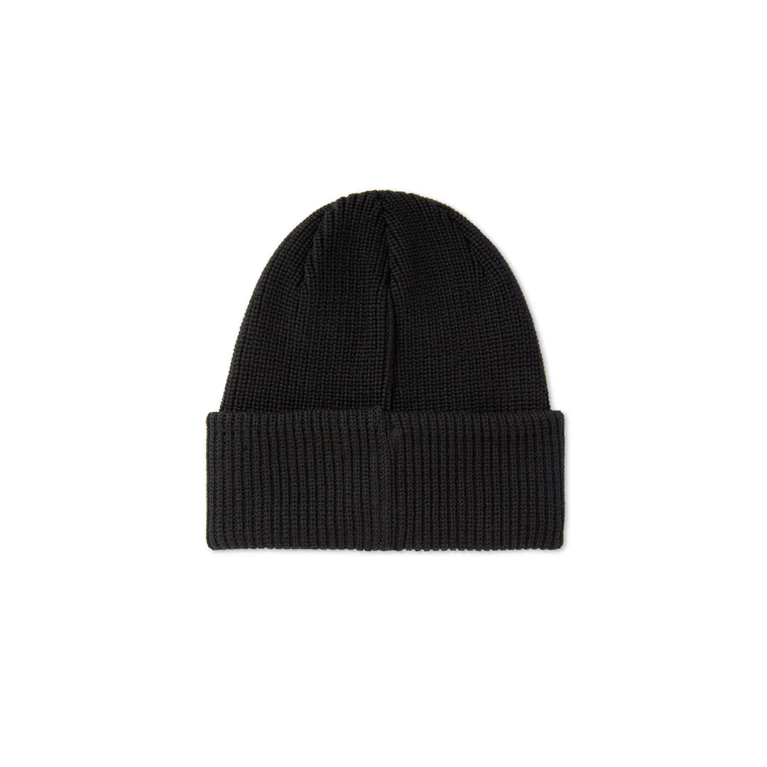 Polar Double Fold Merino Beanie in Black - Goodnews Skateshop