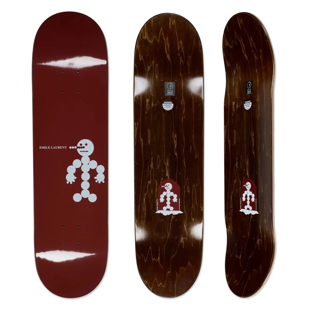 Polar Emile Laurent Snowman Wine Deck 8.25 - Goodnews Skateshop