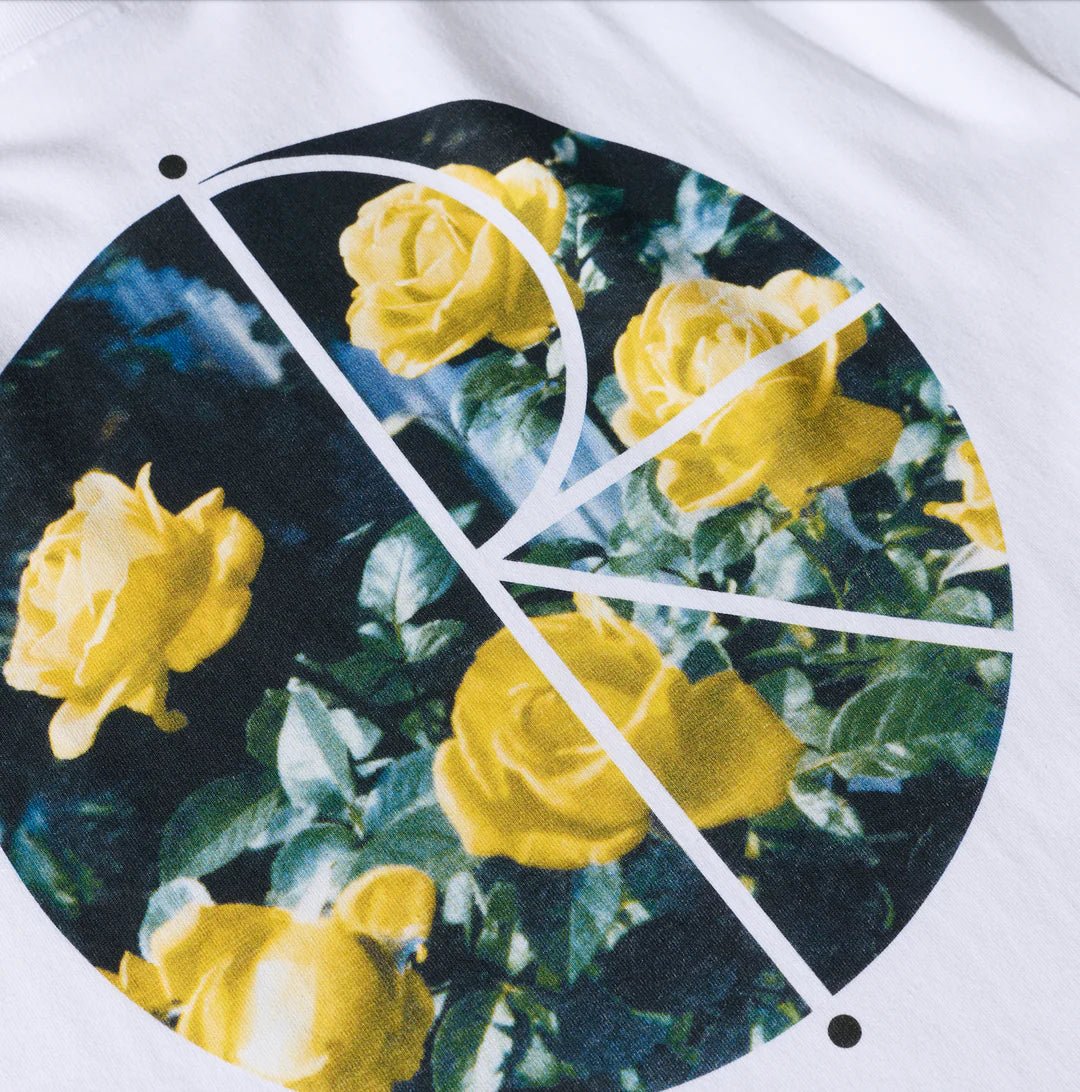 Polar Märtas Roses Fill Logo T-Shirt in White - Goodnews Skateshop