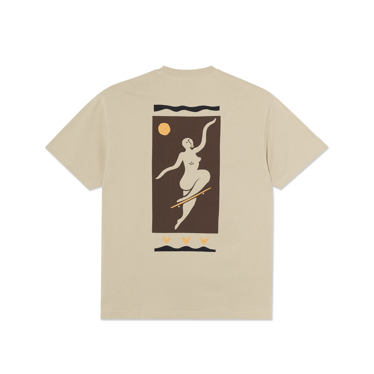 Polar No Complies Forever T-Shirt in Sand - Goodnews Skateshop