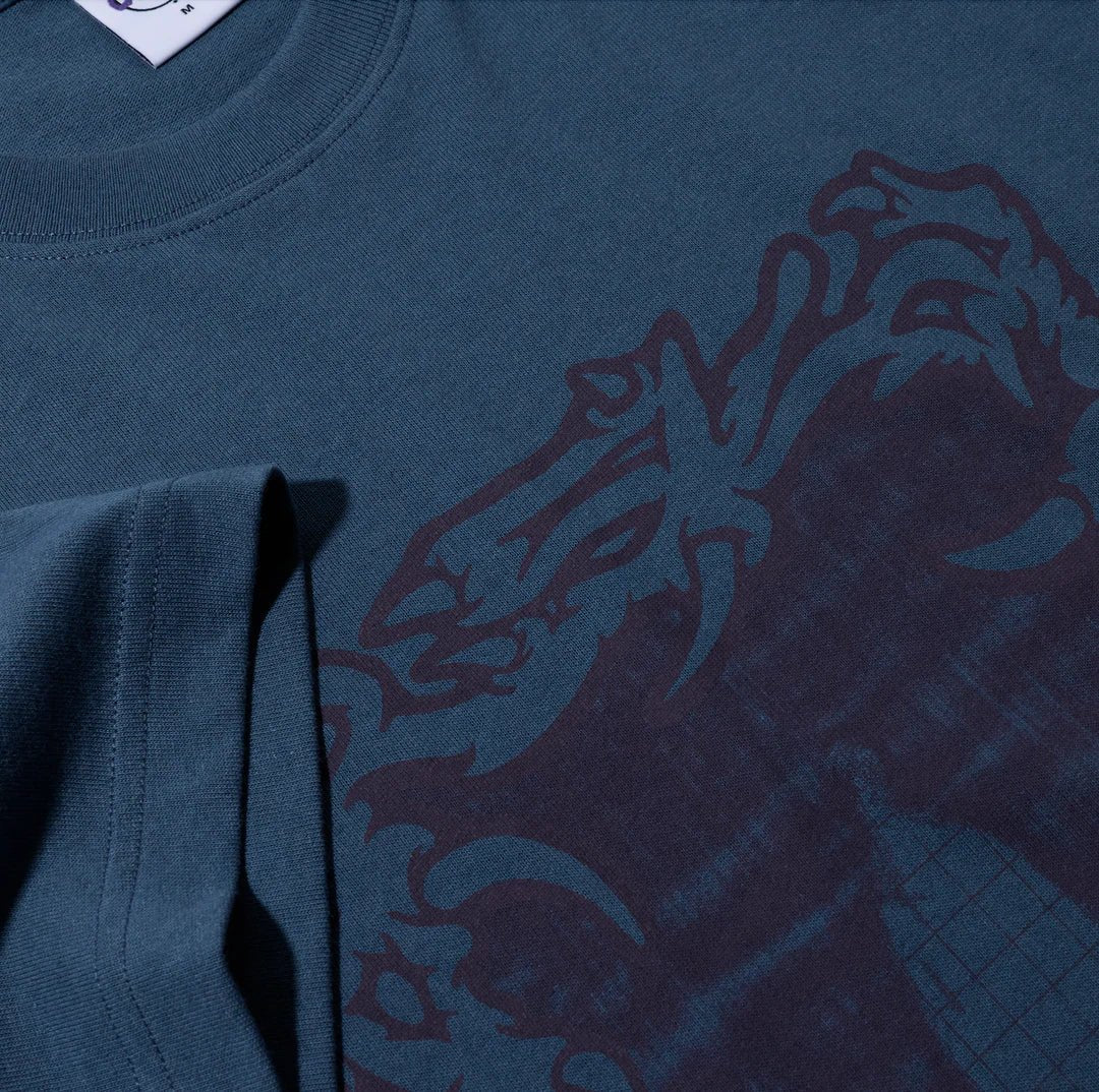 Polar Passing Resemblance T-Shirt in Grey Blue - Goodnews Skateshop