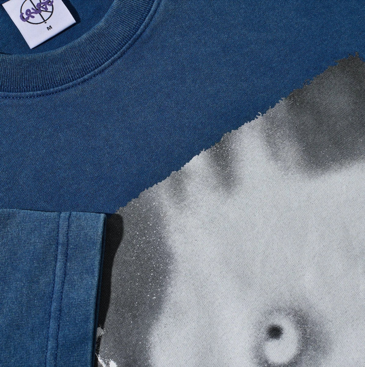 Polar Rabbit T-Shirt in Washed Blue - Goodnews Skateshop
