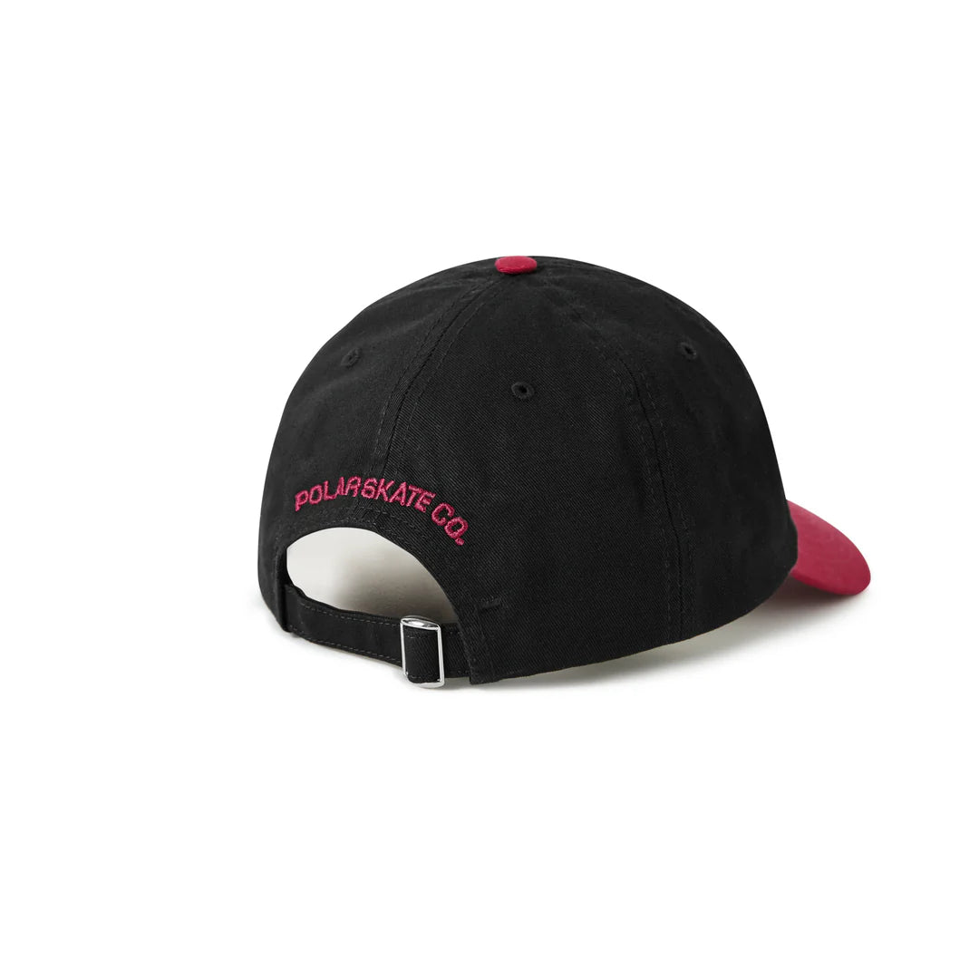 Polar Sai Stroke Logo Cap in Black/Recurrant - Goodnews Skateshop