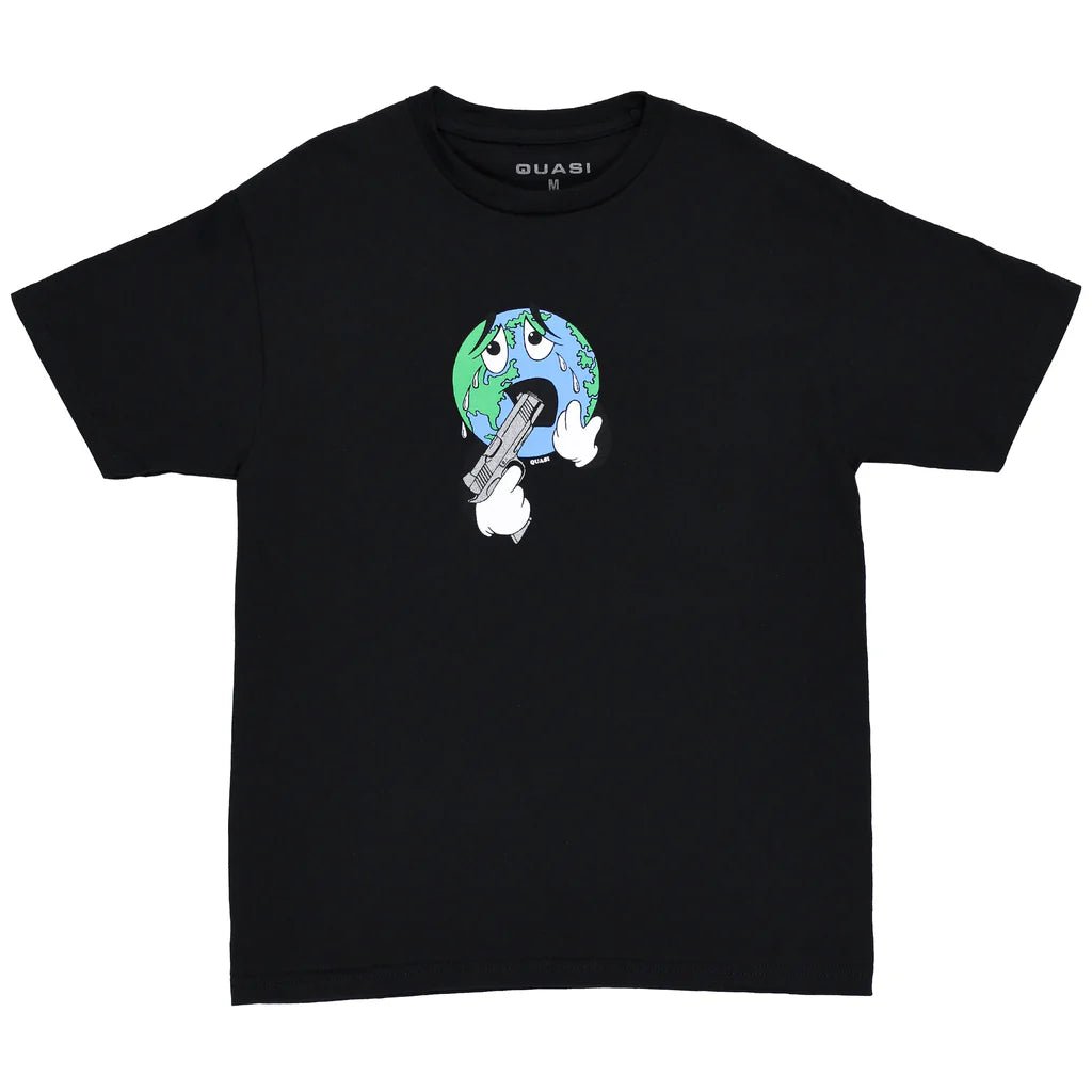 Quasi Small World T-Shirt in Black - Goodnews Skateshop
