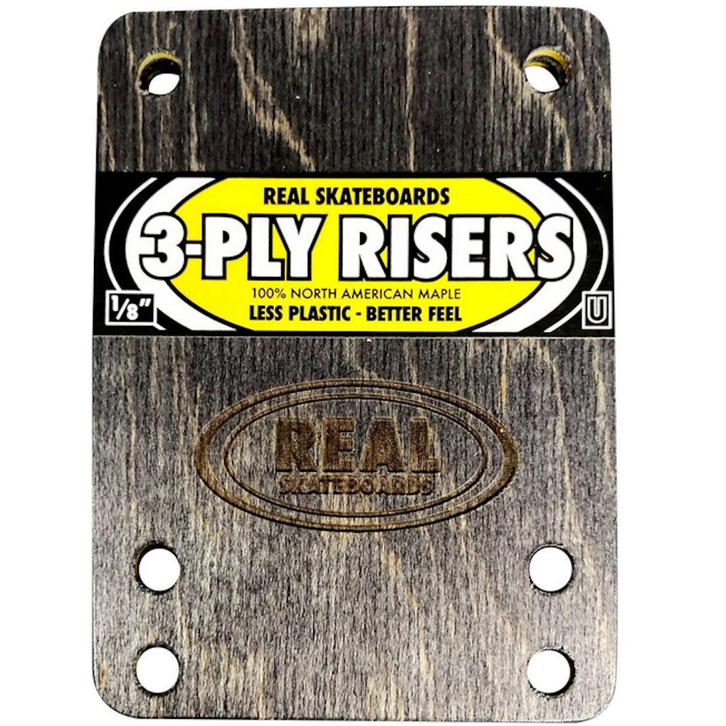 Real 3 - Ply Wooden Risers Universal - Goodnews Skateshop