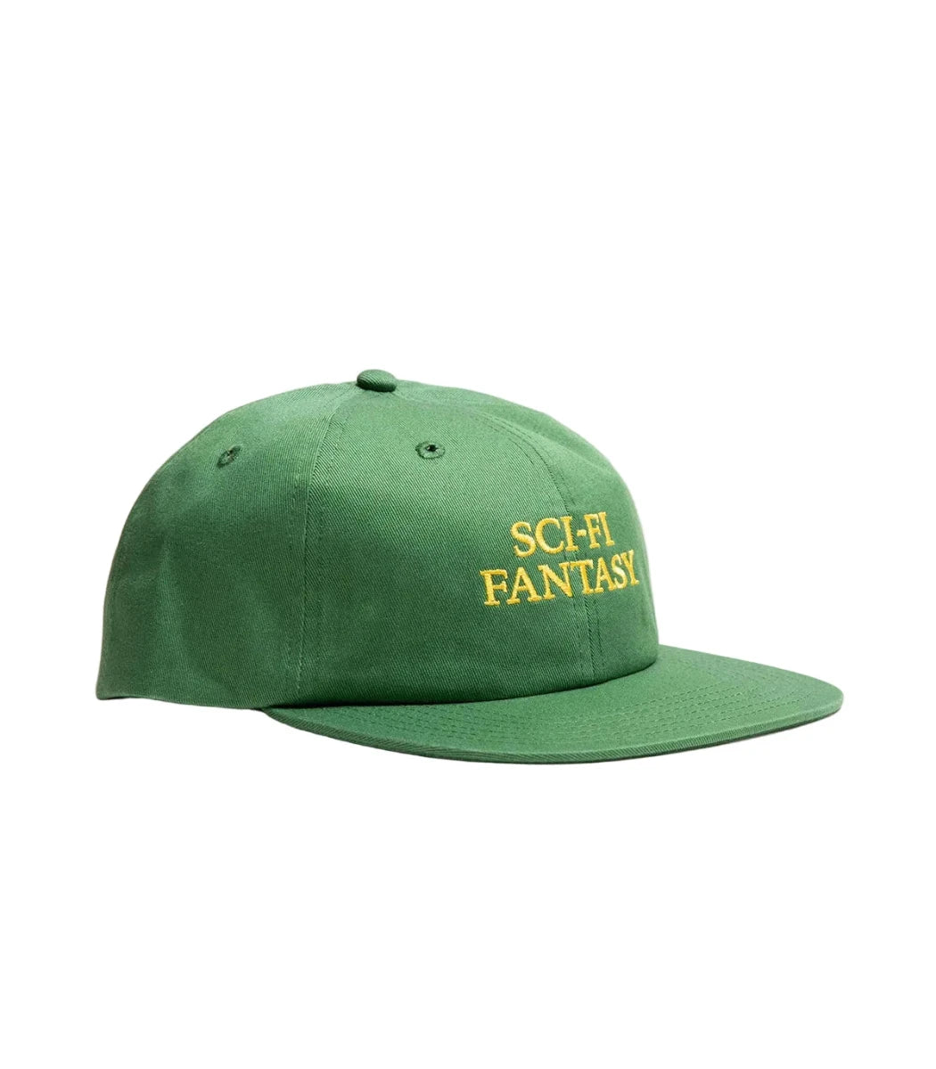 Sci-Fi Fantasy Herringbone Logo Hat in Green - Goodnews Skateshop