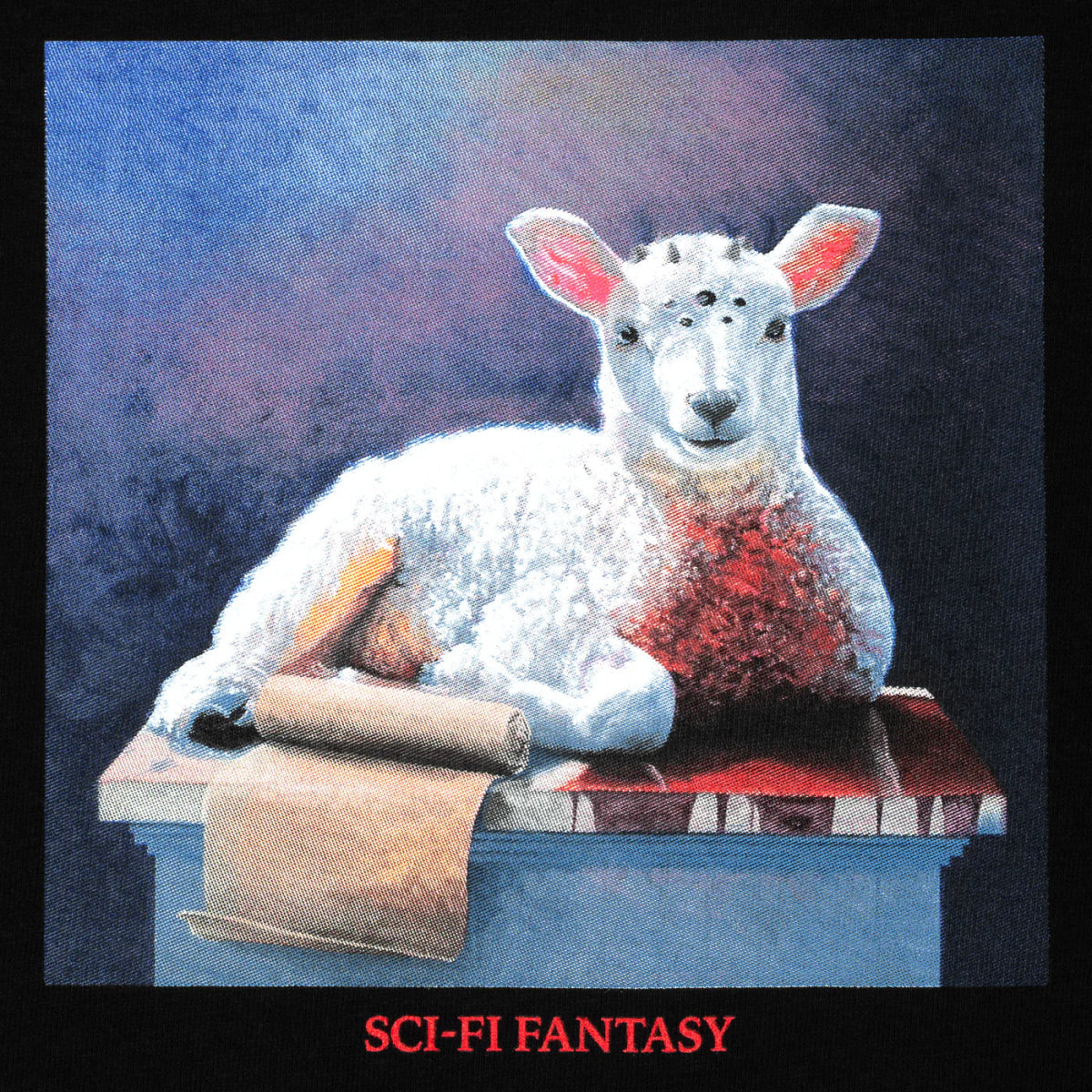 Sci - Fi Fantasy Lamb T-Shirt in Black - Goodnews Skateshop