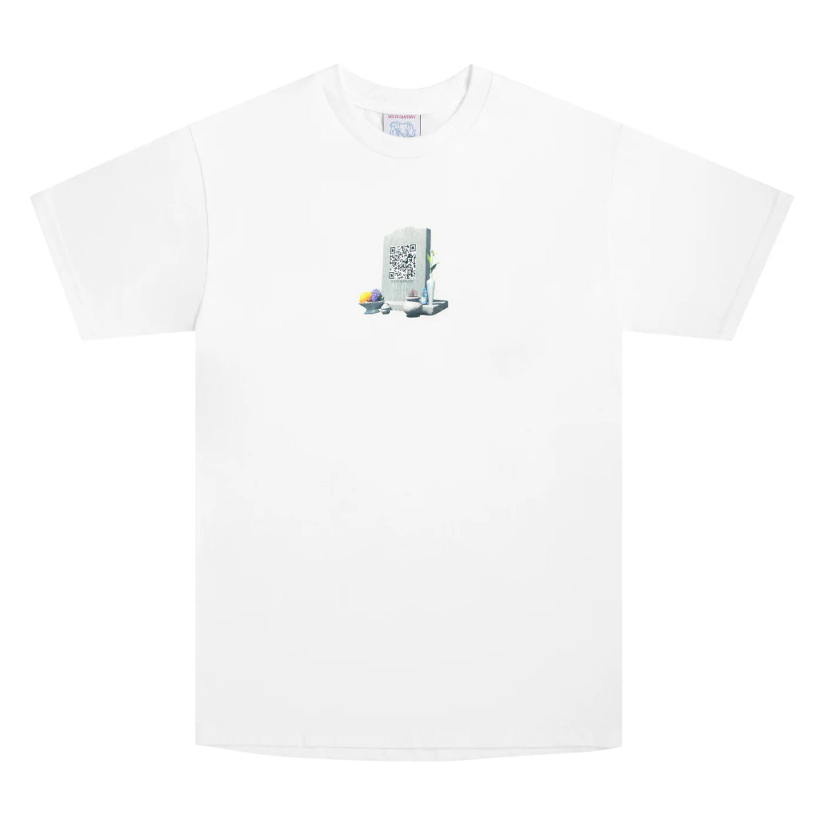 Sci - Fi Tombstone T-Shirt in White - Goodnews Skateshop