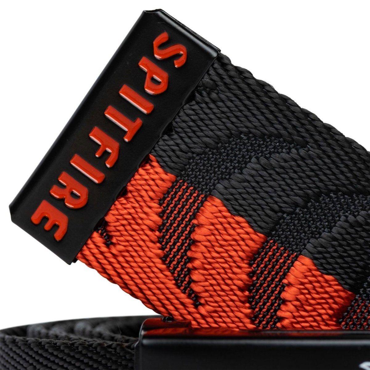 Spitfire Eternal Swirl Jacquard Web Belt in Black/Red - Goodnews Skateshop