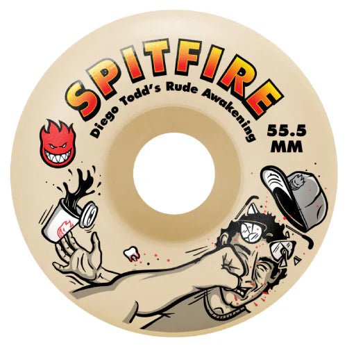 Spitfire F4 Diego Rude Awakening Classic Wheels 99d 53.5mm - Goodnews Skateshop