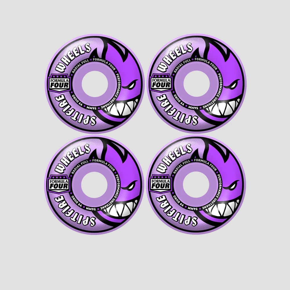 Spitfire F4 Team Colors Radial Full 99d 54mm in Light Purple - Goodnews Skateshop