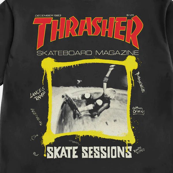 Thrasher December 1983 Vintage T-Shirt in Black - Goodnews Skateshop