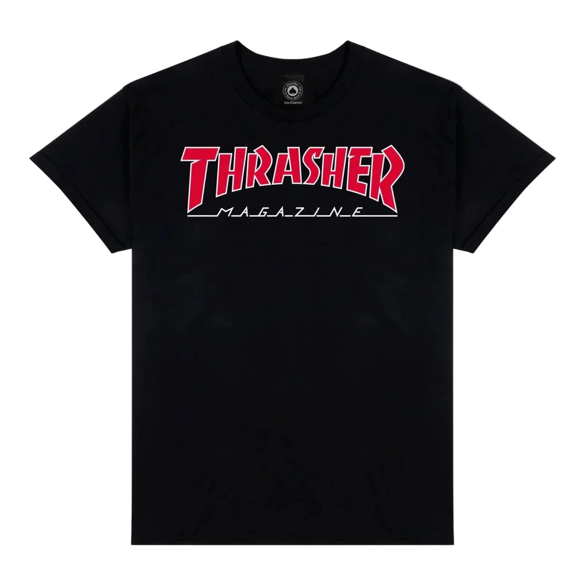 Thrasher Outlined T-Shirt in Black - Goodnews Skateshop