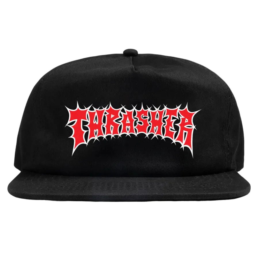 Thrasher Spikey Snapback Hat in Black - Goodnews Skateshop