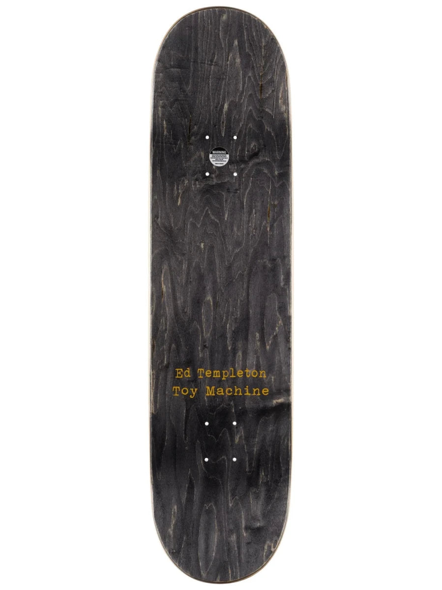 Toy Machine Templeton Charred Cross (Black Stain) Deck 8.5 - Goodnews Skateshop