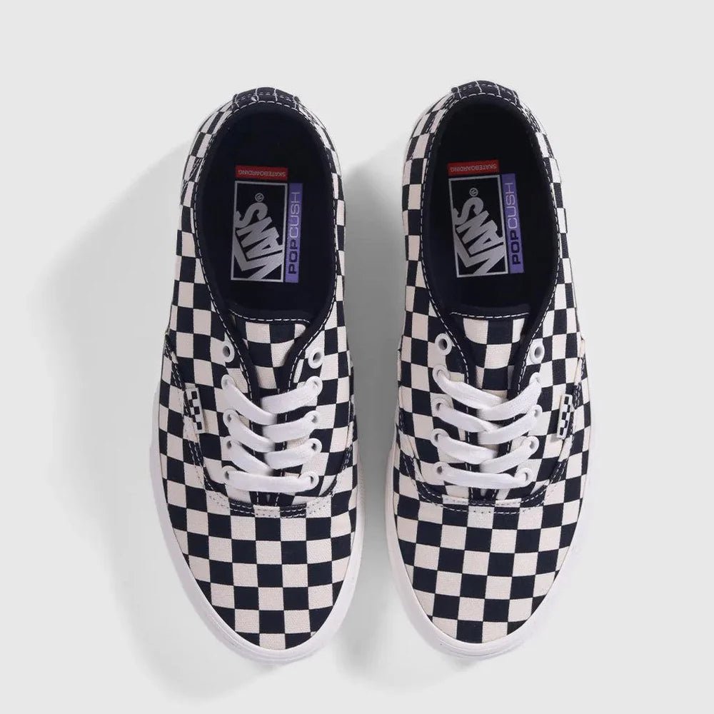 Vans Skate Authentic in Checkerboard Marshmallow - Goodnews Skateshop