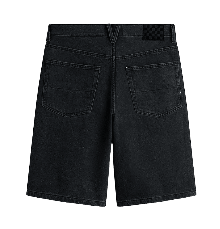 Vans Skate Check - 5 Baggy Denim Shorts in Washed Black - Goodnews Skateshop