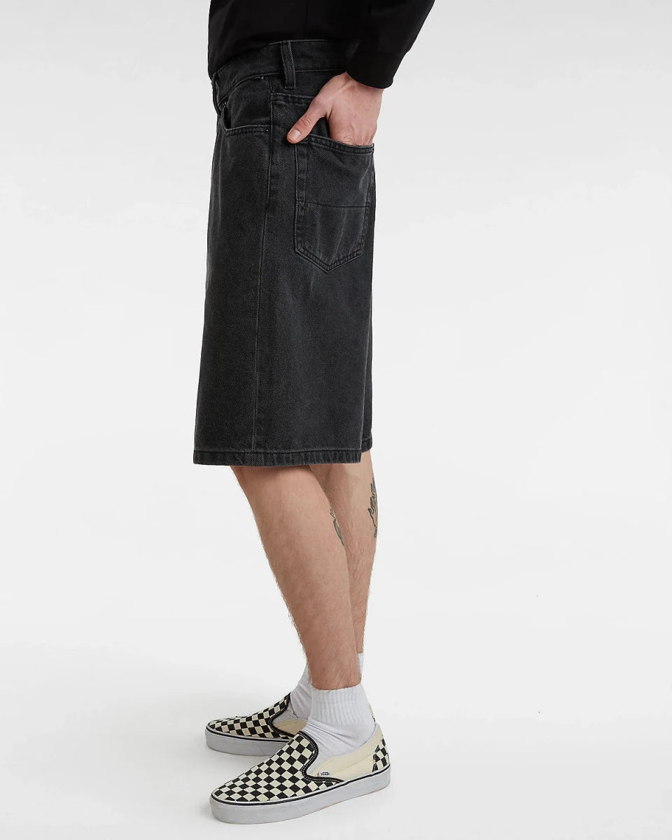 Vans Skate Check - 5 Baggy Denim Shorts in Washed Black - Goodnews Skateshop
