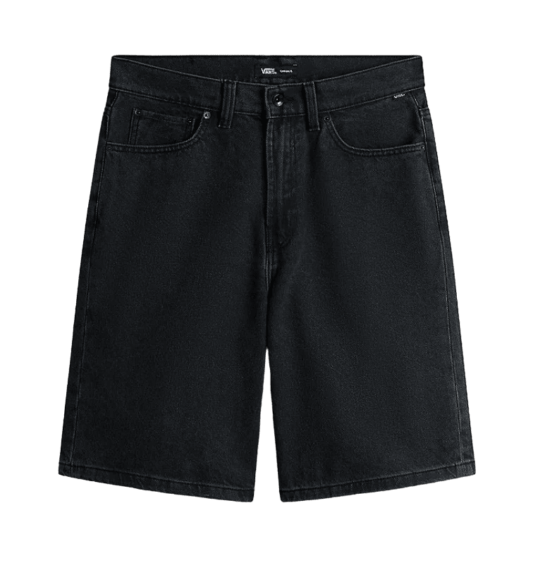 Vans Skate Check - 5 Baggy Denim Shorts in Washed Black - Goodnews Skateshop