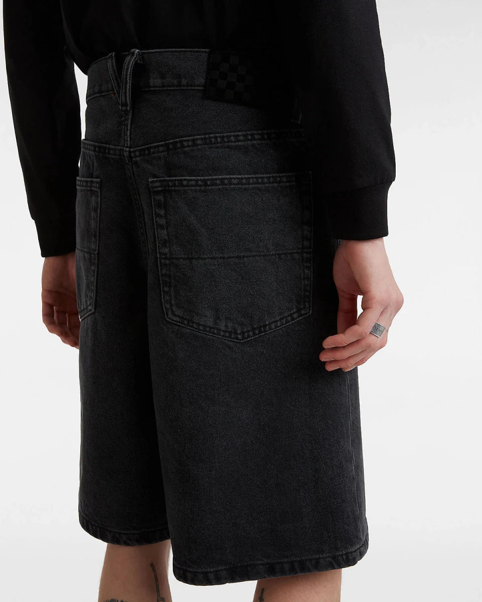Vans Skate Check - 5 Baggy Denim Shorts in Washed Black - Goodnews Skateshop