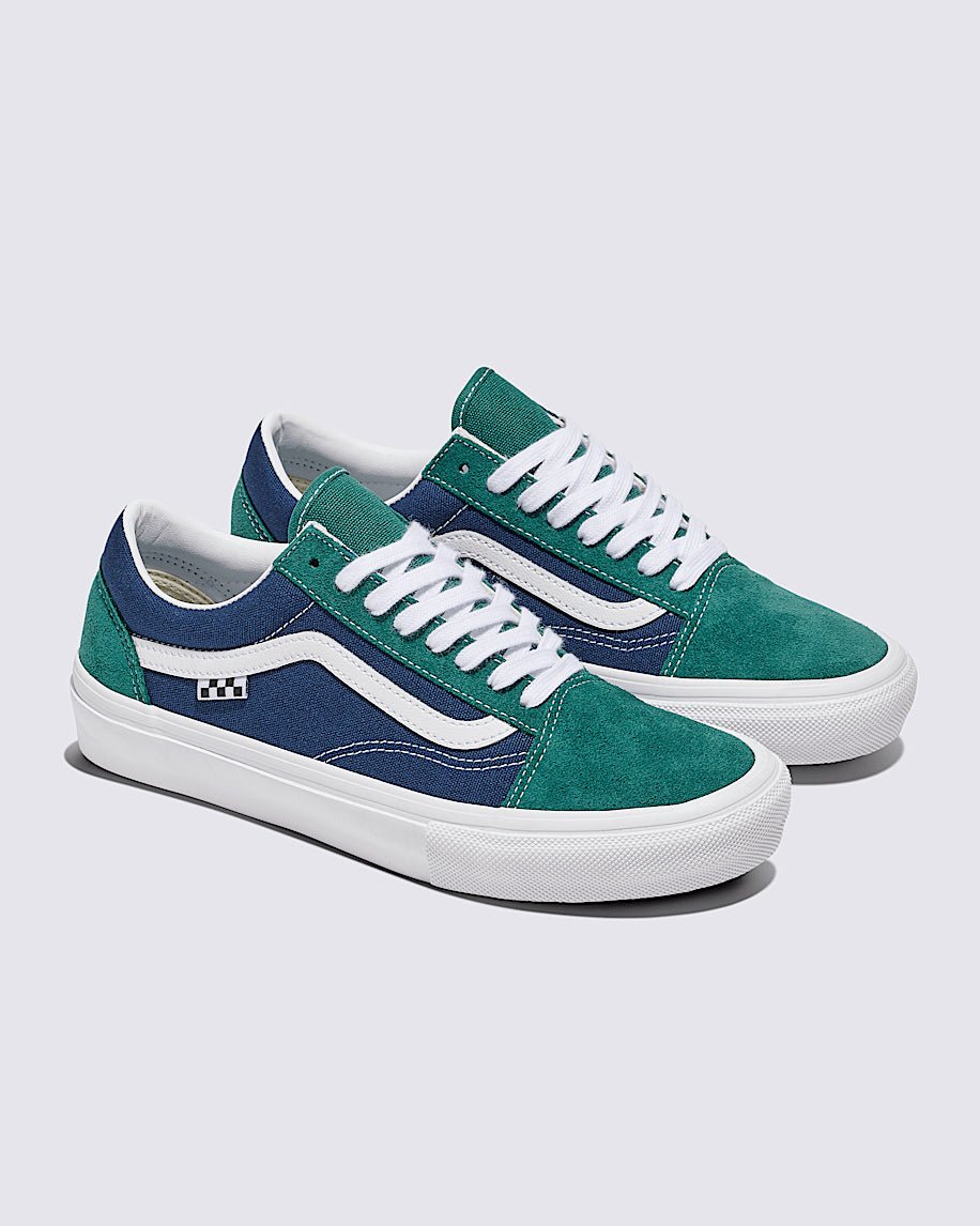 Vans Skate Old Skool in Tartan Green/Blue - Goodnews Skateshop