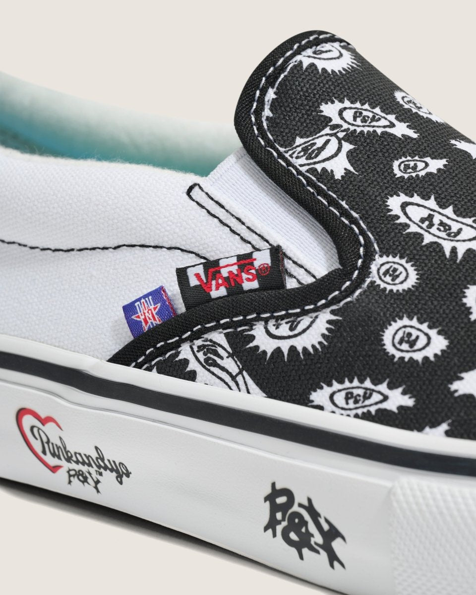 Vans Skate X PUNKANDYO Skate Slip-On in Black/White - Goodnews Skateshop