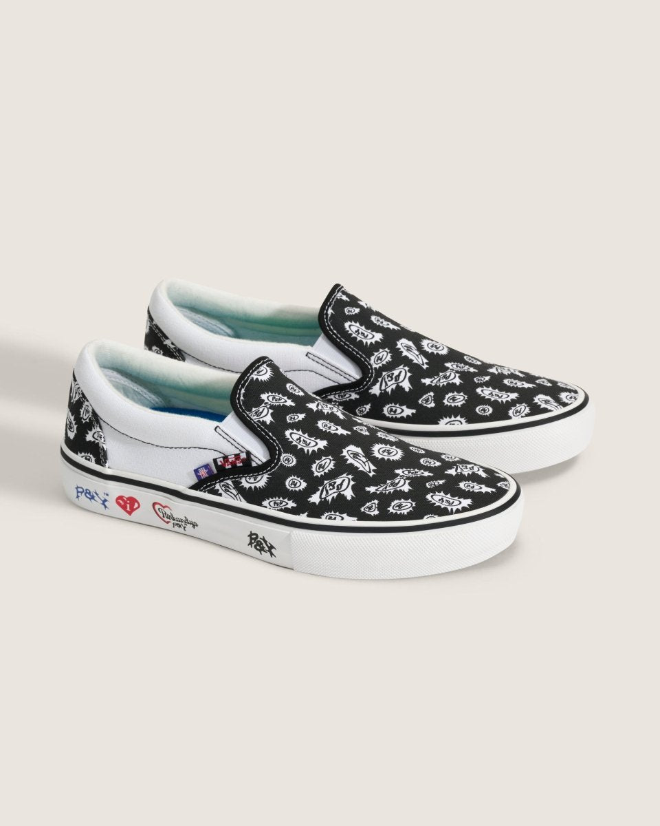 Vans Skate X PUNKANDYO Skate Slip-On in Black/White - Goodnews Skateshop