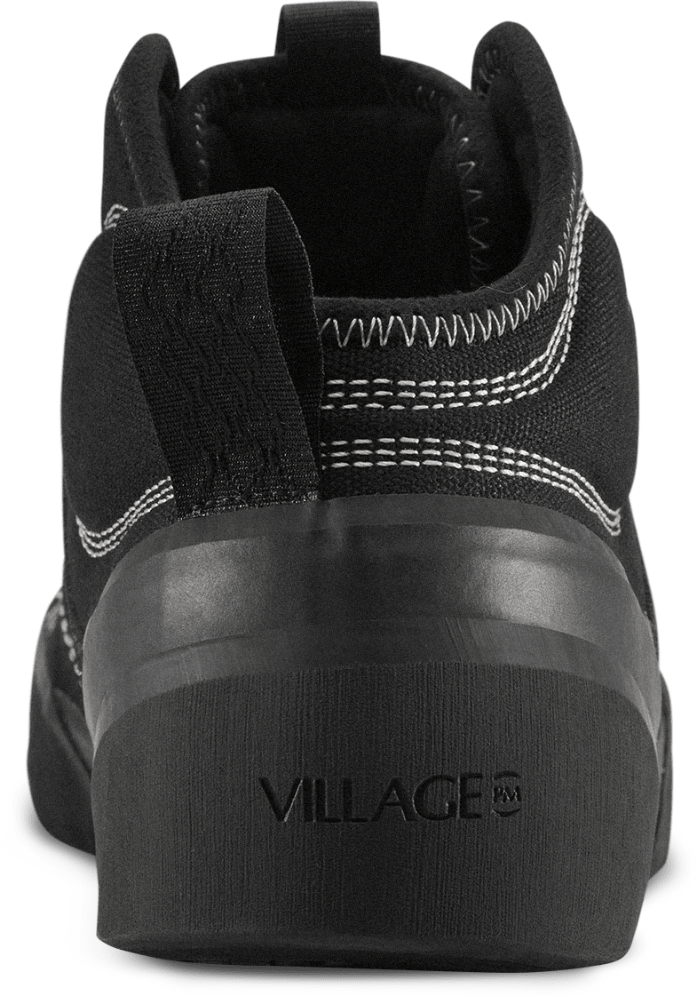 Village PM 1PM Mid in Black/Natural Black - Goodnews Skateshop