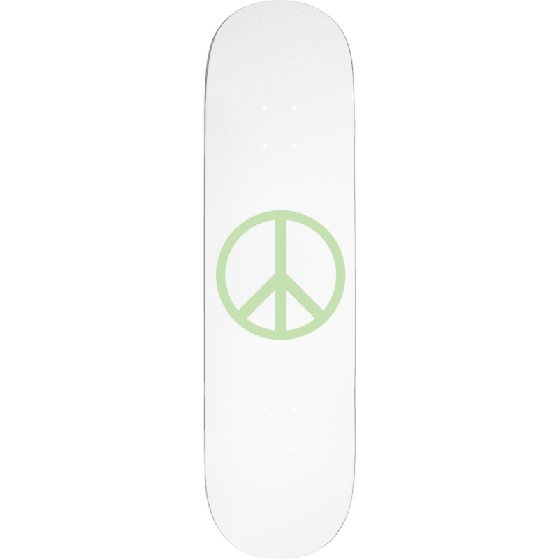 Violet White Glow In the Dark Peace Deck 8.5 - Goodnews Skateshop