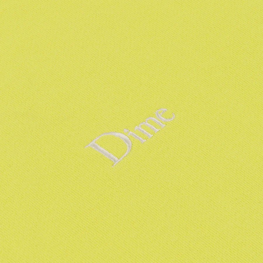 Dime Classic Small Logo Crewneck in Dark Neon - Goodnews Skateshop