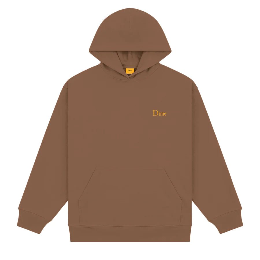 Dime Classic Small Logo Hoodie in Brown - Goodnews Skateshop