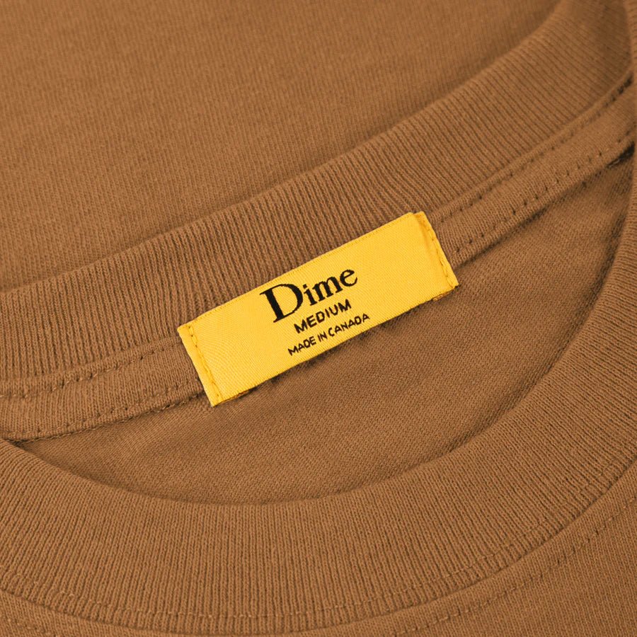 Dime Classic Small Logo T-Shirt in Cappuccino - Goodnews Skateshop