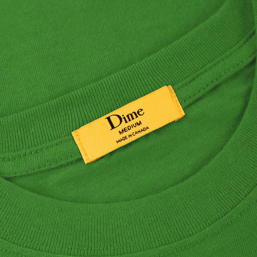 Dime Classic Small Logo T-Shirt in Green - Goodnews Skateshop