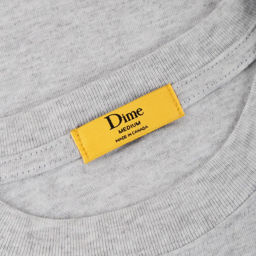 Dime Classic Small Logo T-Shirt in Heather Gray - Goodnews Skateshop