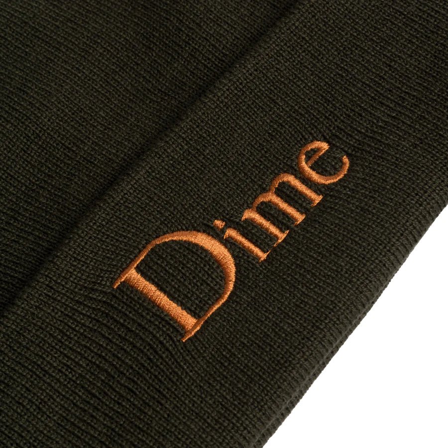 Dime Classic Wool Fold Beanie in Army - Goodnews Skateshop