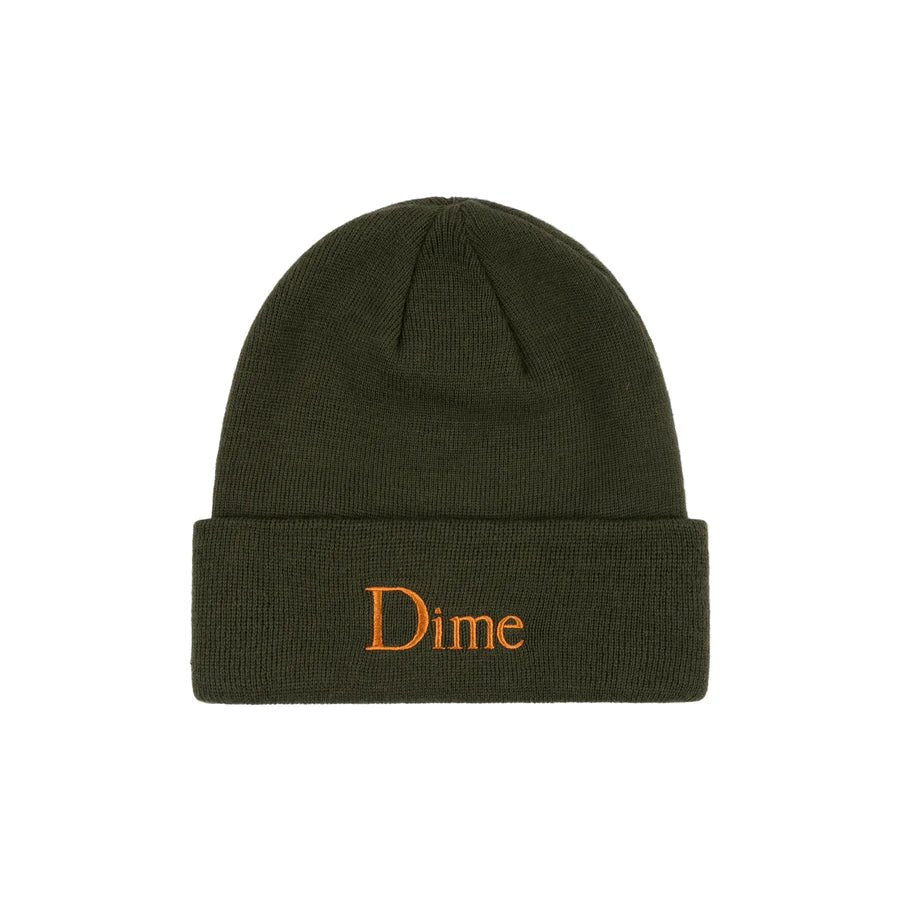 Dime Classic Wool Fold Beanie in Army - Goodnews Skateshop