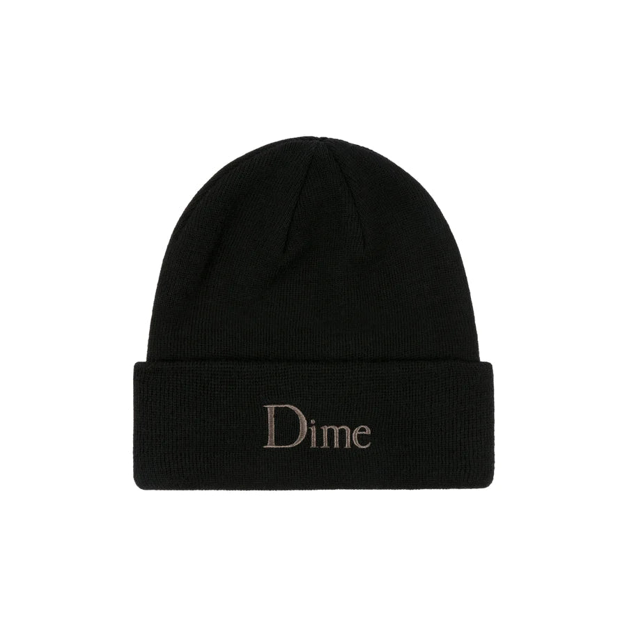 Dime Classic Wool Fold Beanie in Black - Goodnews Skateshop