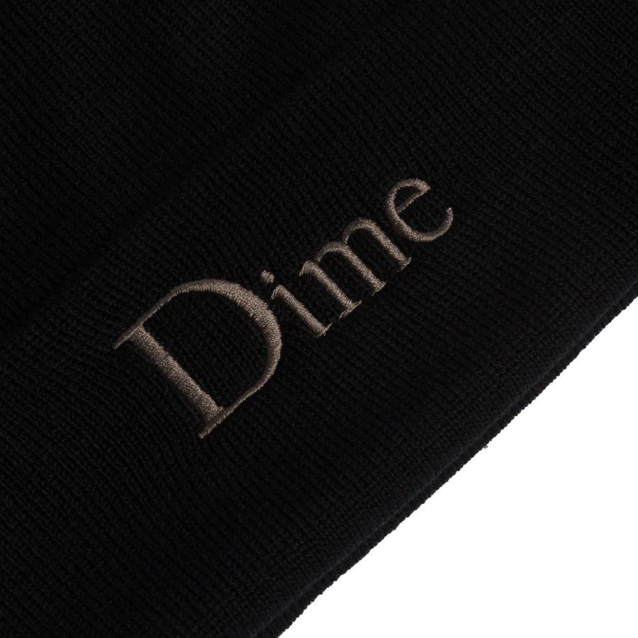 Dime Classic Wool Fold Beanie in Black - Goodnews Skateshop