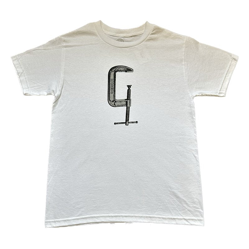 Goodnews Clamp T-Shirt in White - Goodnews Skateshop
