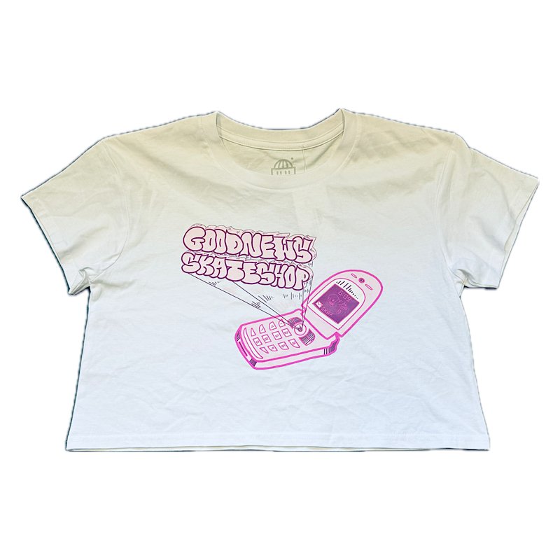 Goodnews T9 Crop T-shirt in White - Goodnews Skateshop